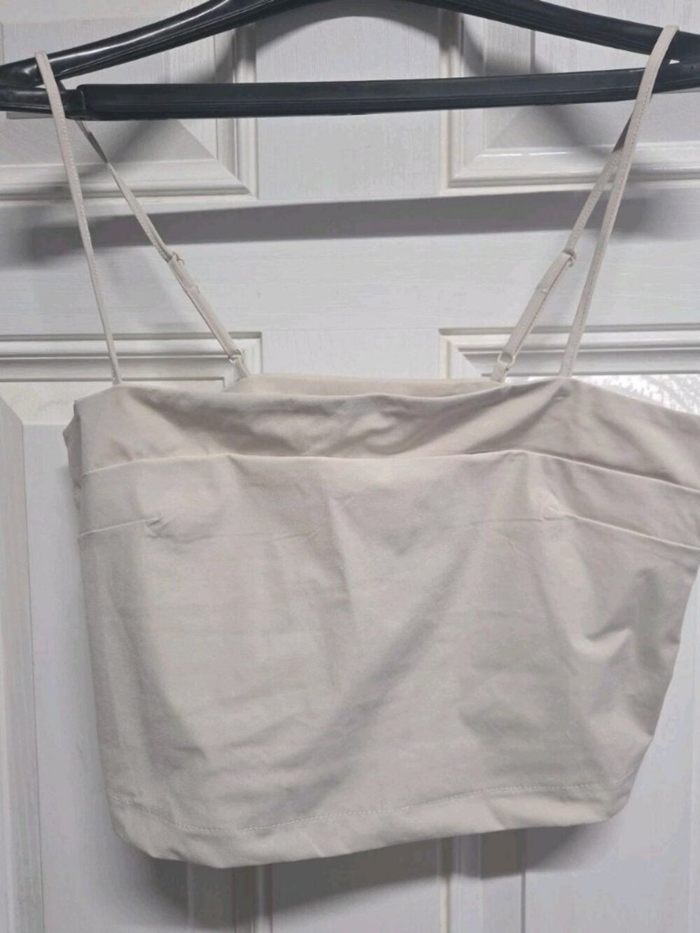 Vero Moda Womens Crop Top Size Small Beige Spaghetti Strap